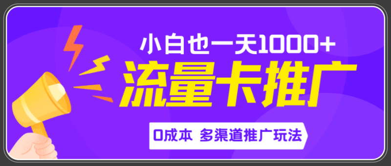 流量卡最新玩法，新手小白也能日入1000
