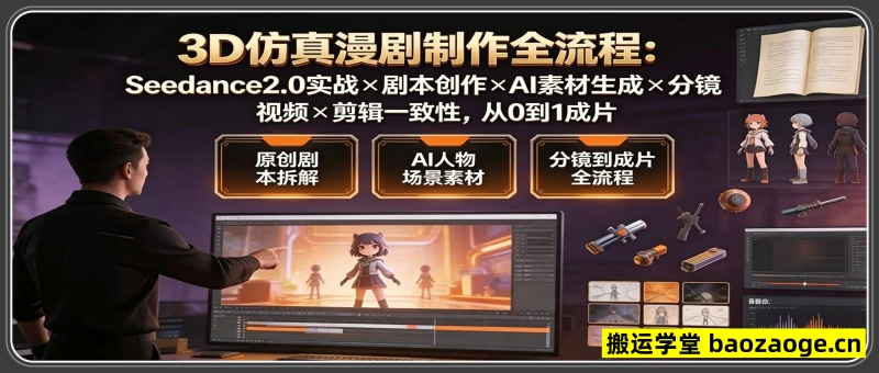 3D仿真漫剧制作全流程：Seedance